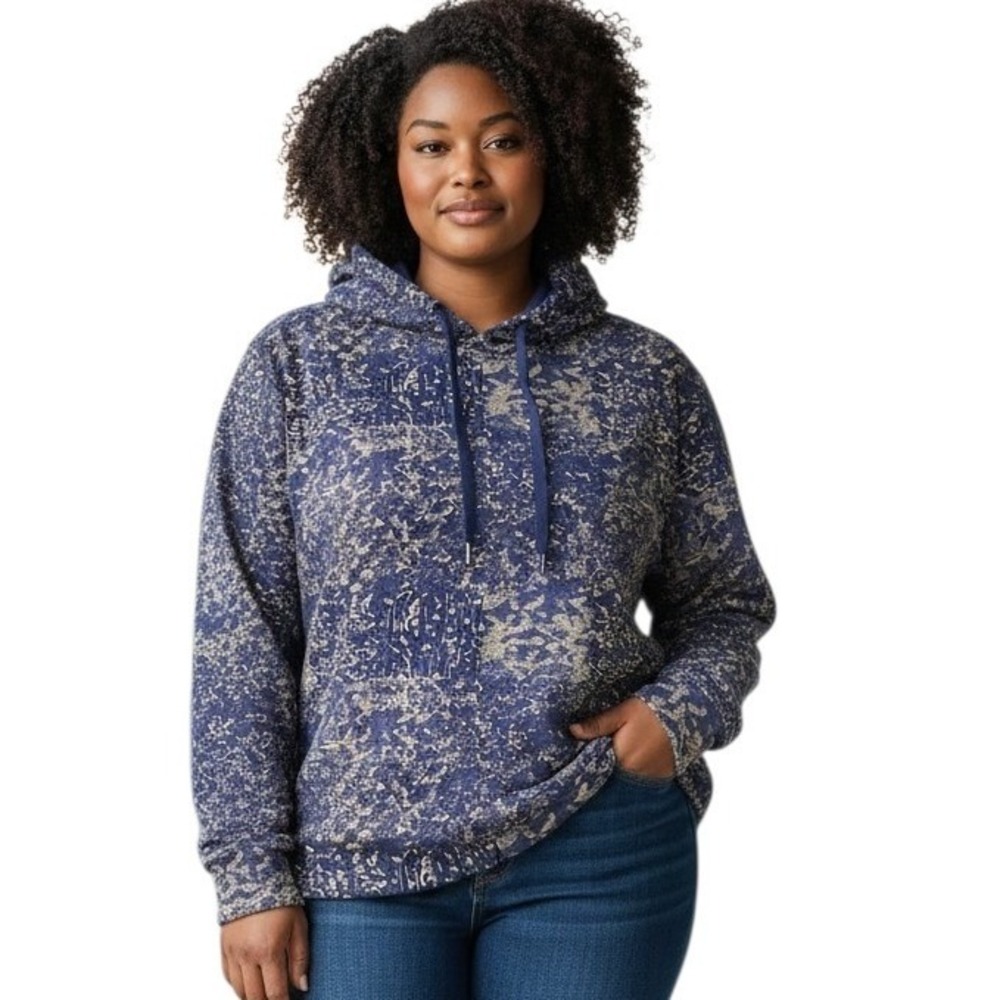 Robert Graham Women's size 2X Geometric Artsy Casual Grungecore Preppy Hoodie